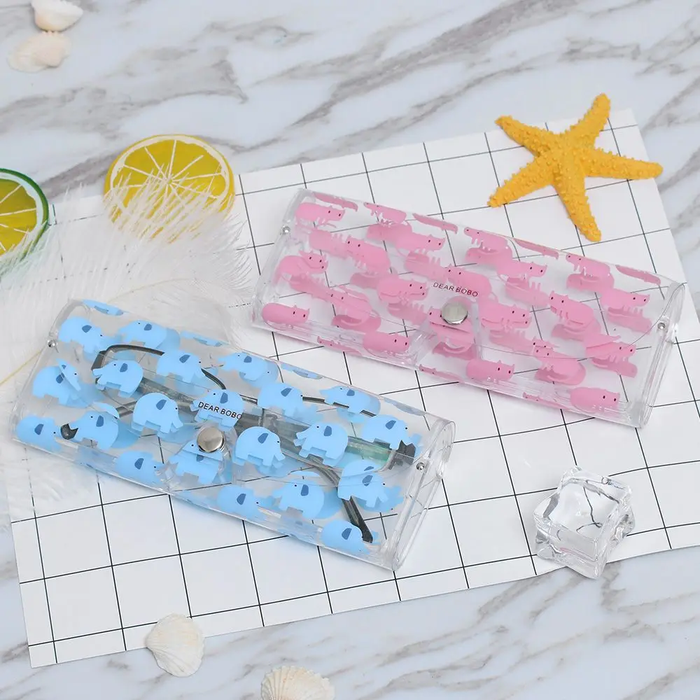 Милый прозрачный Чехол для очков прозрачная стеклянная защитная коробка