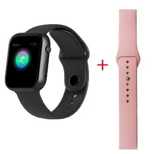 black add pink belt SX16 Смарт-часы для женщин, пульсометр, кровяное давление, спортивные часы для мужчин, фитнес-браслет, смарт-браслет, умные часы, Android IOS - Цвет: black add pink belt