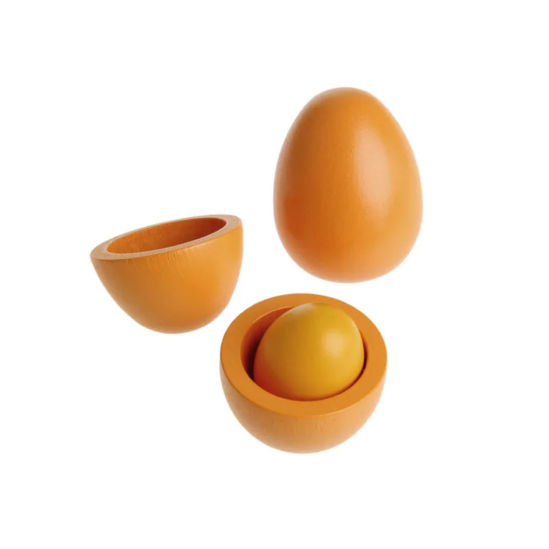 

6pcs Wooden Eggs Yolk Pretend Play Kitchen Food Cooking Kid Child Toy Gift Set