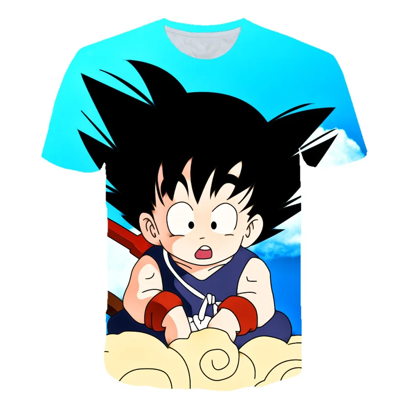 Милая Детская футболка с 3D принтом в стиле аниме Жемчуг дракона детская для