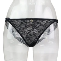 new women lace low waist panties sexy transparent floral briefs soft cotton crotch underpants underwear
