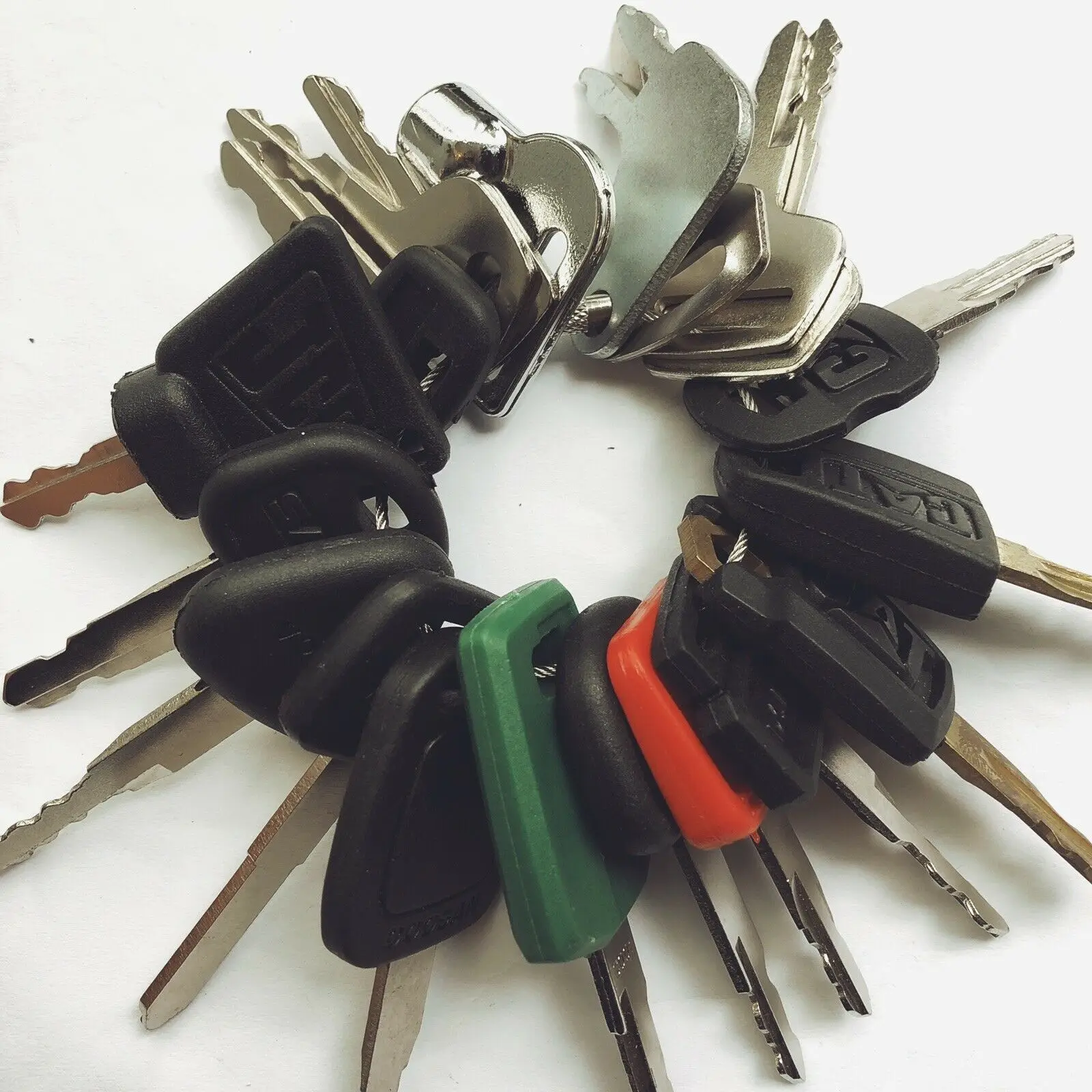 

23pc Heavy Equipment Key Set Construction Ignition Keys For CAT Komatsu Doosan For SUMITOMO Bobcat JLG