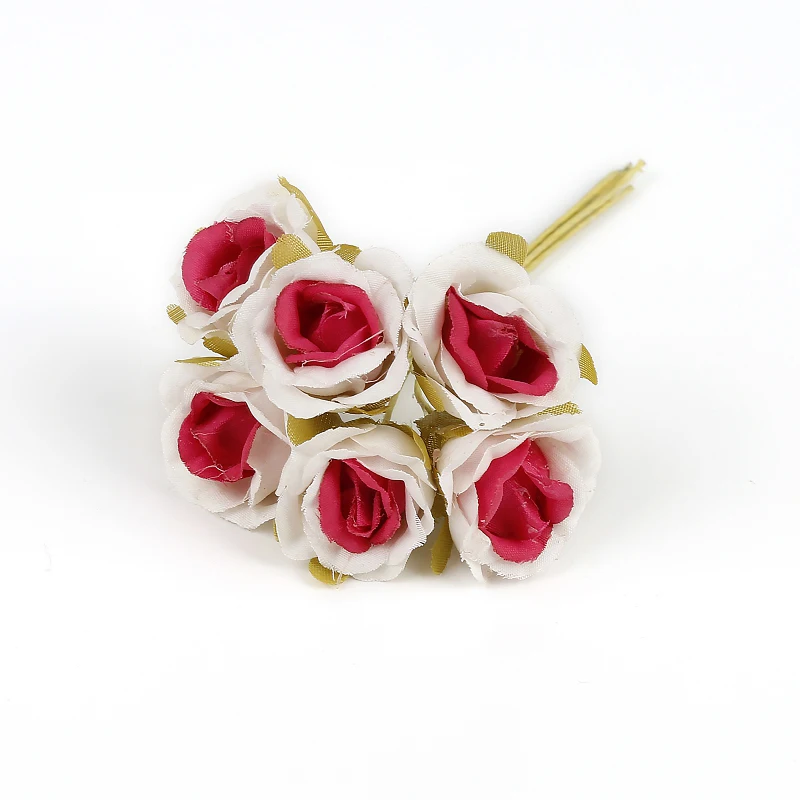 6 шт. 2 53 см шелк ручной работы розы искусственные цветы для свадебной вечеринки