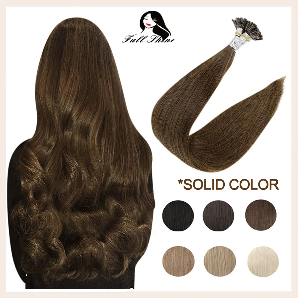 

Full Shine U Tip Extensions Solid Blonde Color keartin capsule fusion 50g 50 stands Machine Remy Nail Tip U Shape Keratin Tips
