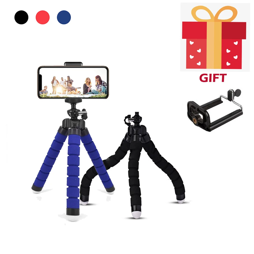 

Adjustable Mobile Phone Holder Flexible Octopus Tripod Bracket Cellphone Selfie Stand Monopod for Mini Sports Camera Accessories