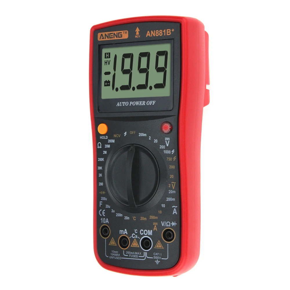 ANENG AN881B + мультиметр цифровой тестер multimeter с подсветкой транзистор мини