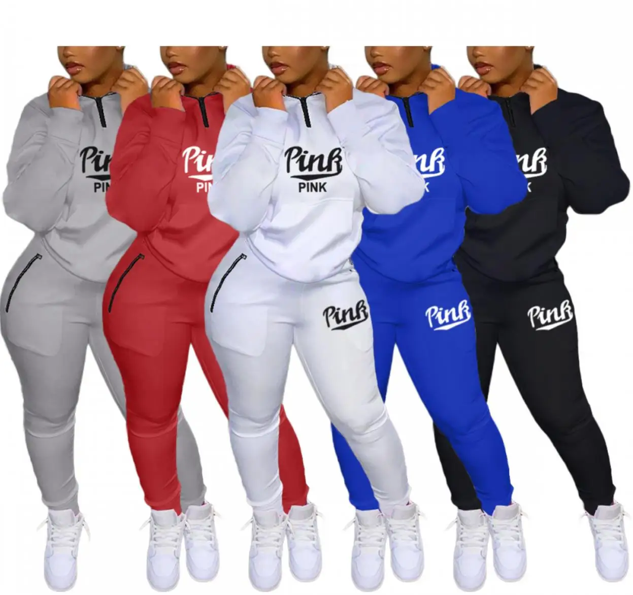 Спортивный Повседневный комплект из 2 предметов розовый спортивный костюм с