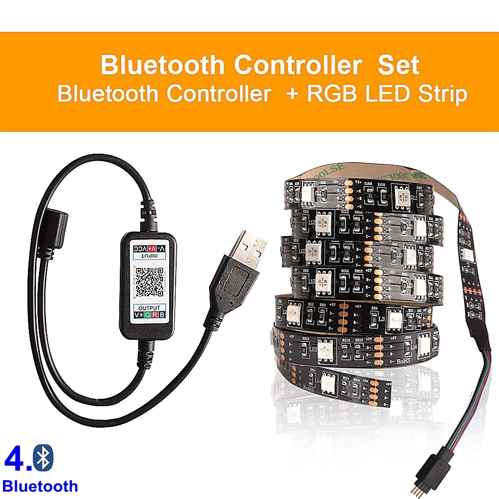 5 В USB SMD5050 кухонный светильник светодиодный lampa домашний шкаф под шкаф светильник luces светодиодный светильник ing ночные лампы RGB Bluetooth контроллер - Цвет: Bluetooth Set