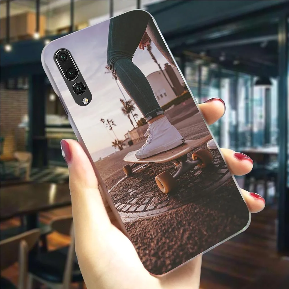 Классный чехол для телефона с изображением Скейтборда Huawei Y7 Prime 2018 6A 7A 8/9/10 Lite View 20