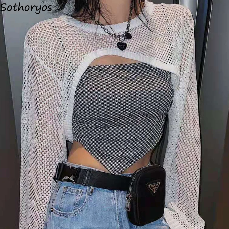 

Женский летний ажурный болеро с длинным рукавом сексуальные накидки, Женская Солнцезащитная шаль с круглым вырезом, Повседневная вязаная н...