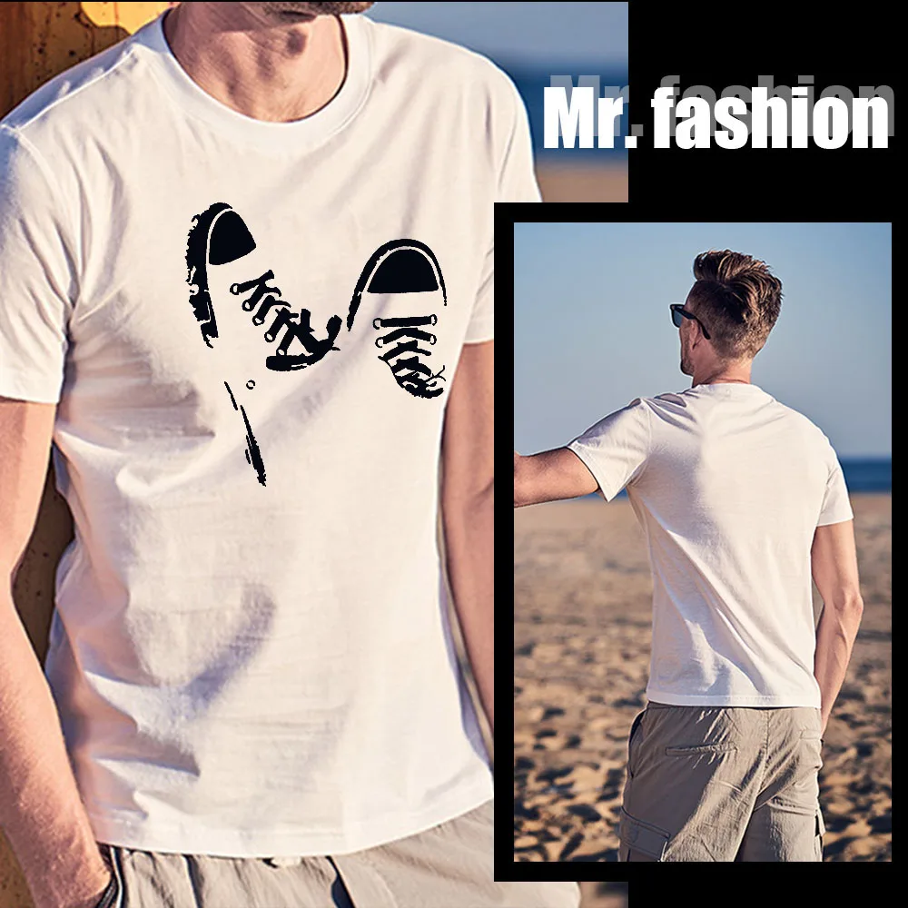 

Funny Print Men T-shirt Summer Short-sleeved Casual Weekend Streetwear Hip-hop Outdoor Harajuku Fashion Plus Size Top Tees Male