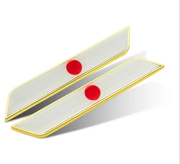 

3D Gold Japanese Japan Flag Auto Emblem Badge Motorcycle Decals Fairing Decals Stickers Car Accessories
