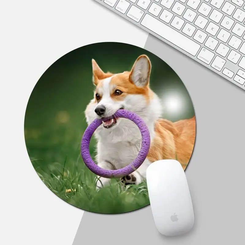 

cute pet dog Corgi Locking Edge Mouse Pad Game Mouse pad Desk Protect Game Officework Mat Non-slip Laptop Cushion mousepad