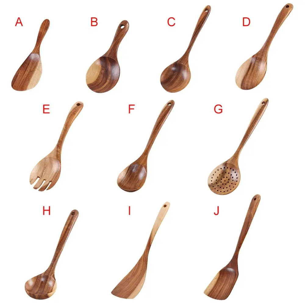 

Wooden Spoons for Cooking Reusable Wood Kitchen Utensils Set Tools for Cooking Nonstick Cookware Kitchen Tool