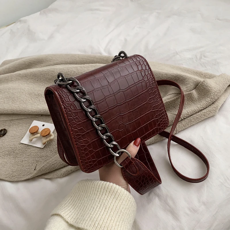 Новинка женские сумки модные Аллигатор искусственная кожа маленькие на плечо