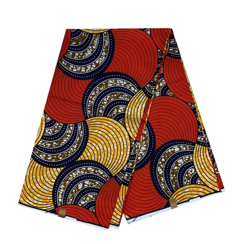 

African Style Ankara Wax Dye Printed Fabric Cotton 100%Soft Sewing Material For Dress Veritable High Quality 6 Yards R-V 199