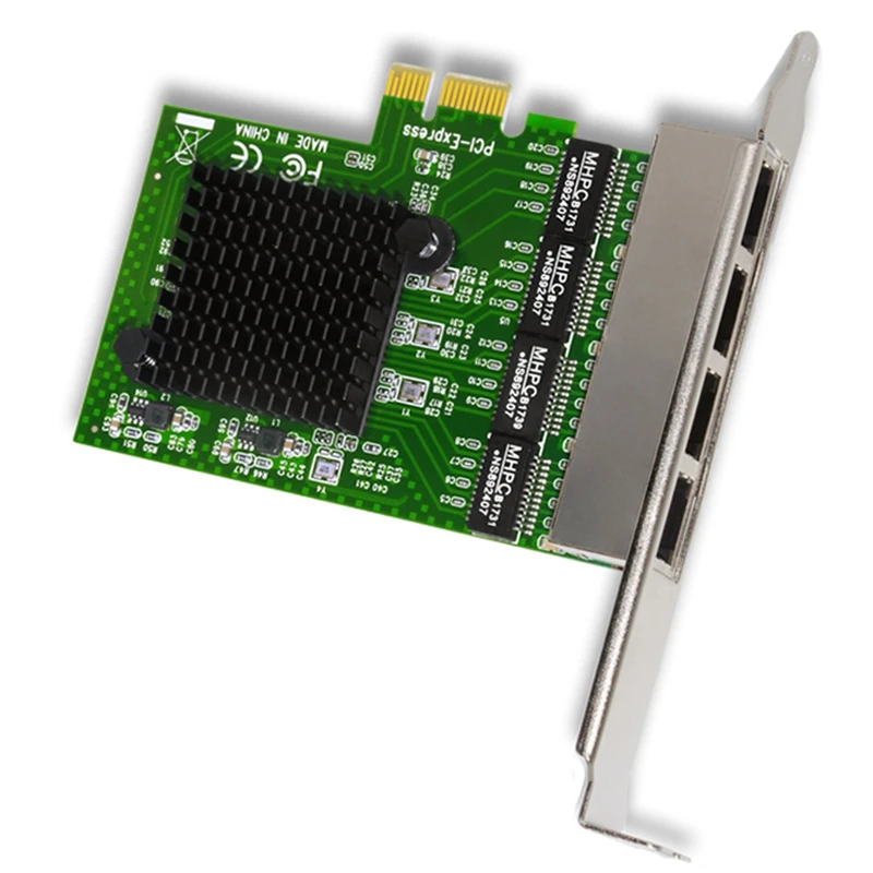 Сетевая карта 4 портовая гигабитная Ethernet 10/100/1000 м PCI E Express в гигабитную сетевую