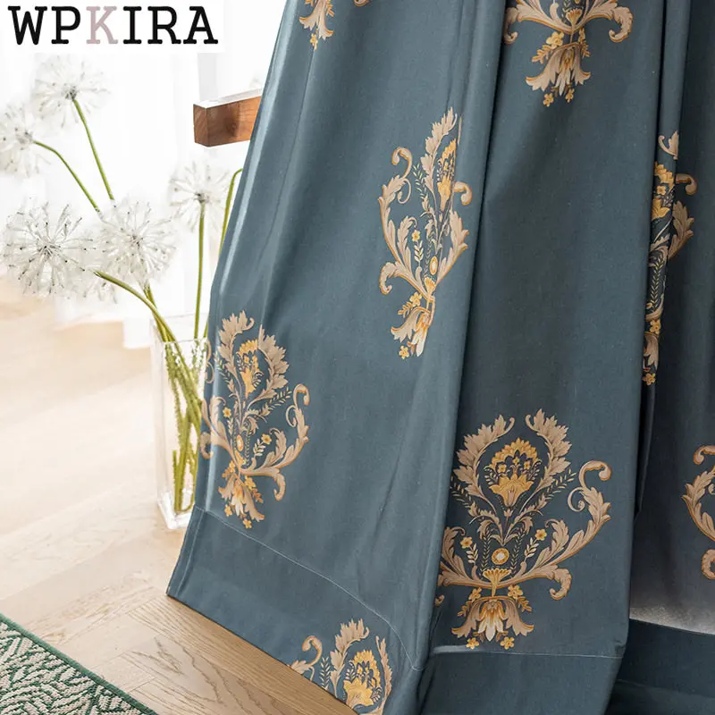 Европейская фототкань для гостиной драпировка с цветочным рисунком плотная