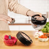 manual 3 knife multi functional vegetable chopper meat grinder garlic blender kitchen tool kitchen