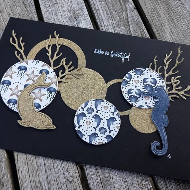 Красивые металлические Вырубные штампы кораллового цвета для изготовления