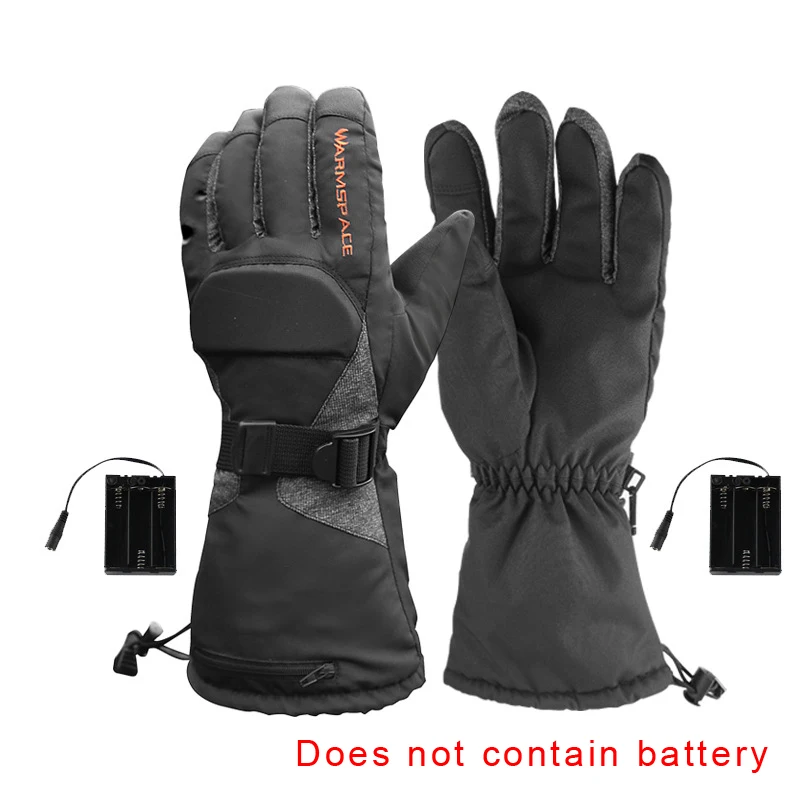 Battery case Зимние электрические тепловые перчатки с USB для рук, мужские и женские перчатки с подогревом, перчатки для езды на велосипеде, мотоцикле, велосипеде, лыжах - Цвет: Battery case