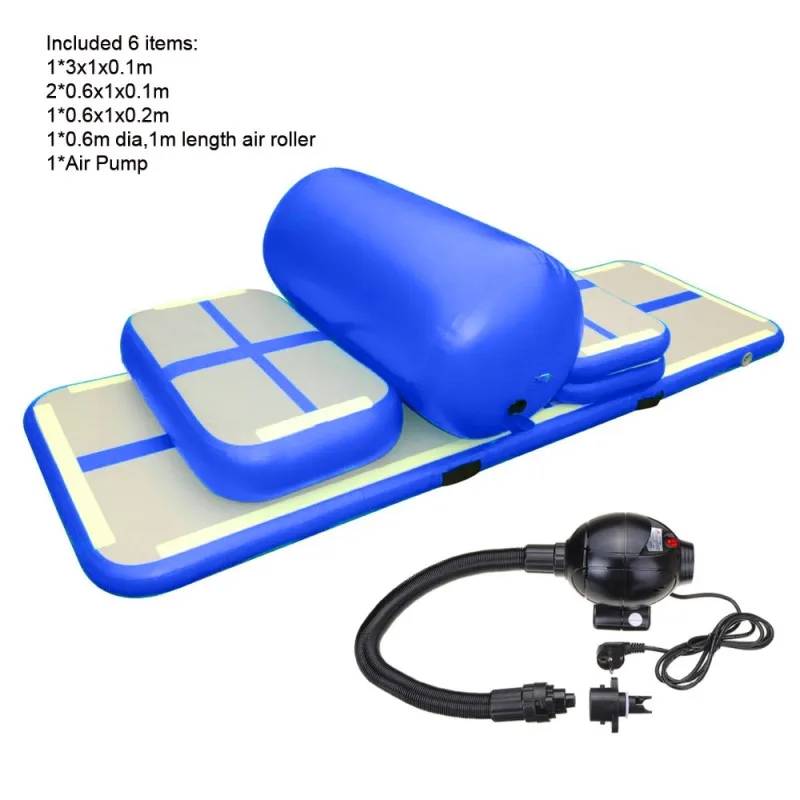 Free Shipping A Set (4 Airtrack+1 Roller+1 Pump) Inflatable Tumbling Mat Airtrack Training For Home Use Sealed Air Track | Игрушки и