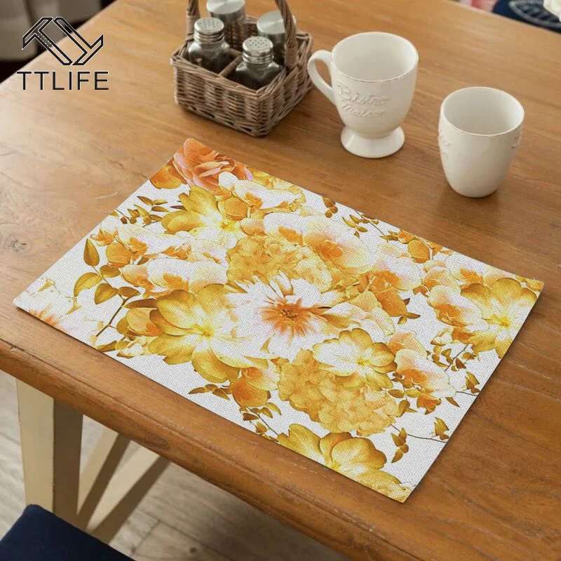 TTLIFE цветочный обеденный стол украшение салфетки под приборы Кухня