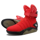 Мужские ботинки Back To The Future, светодиодная обувь с USB-зарядкой для мужчин и женщин, модная повседневная обувь, светящиеся ботинки для пустыни для мужчин, 2021