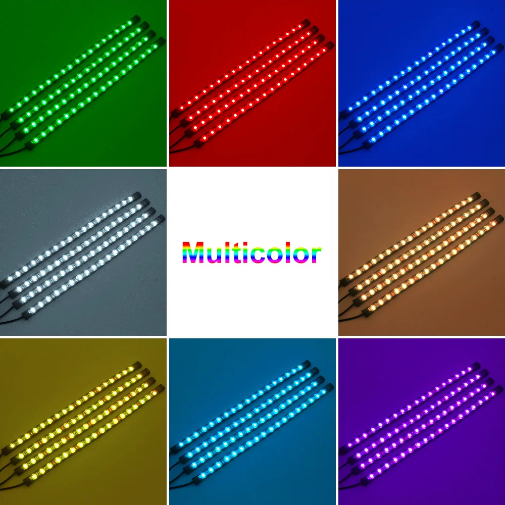 

RGB LED Strip Car Atmosphere Lamp APP/Wireless Remote Music Control Ambient Light Auto Interior Decoration Foot Lamp