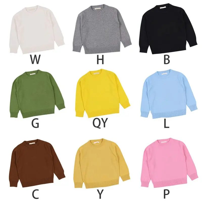 Разноцветное осеннее пальто для маленьких девочек вязаный свитер детская одежда