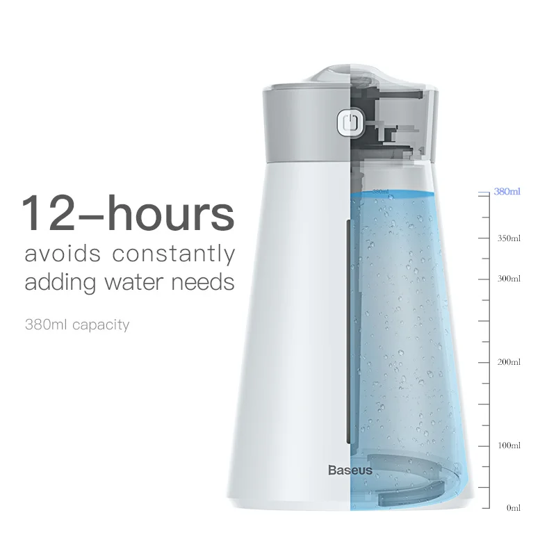 Baseus увлажнитель воздуха для дома офиса диффузор с красочным Светодиодный Ночной