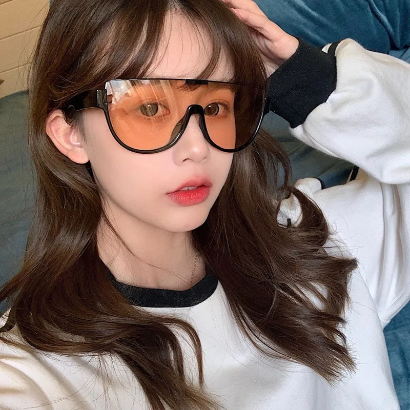 

Vazrobe Steampunk Sunglasses Women Brown Sun Glasses for Female Party Shows Oversized Shades Vintage Retro