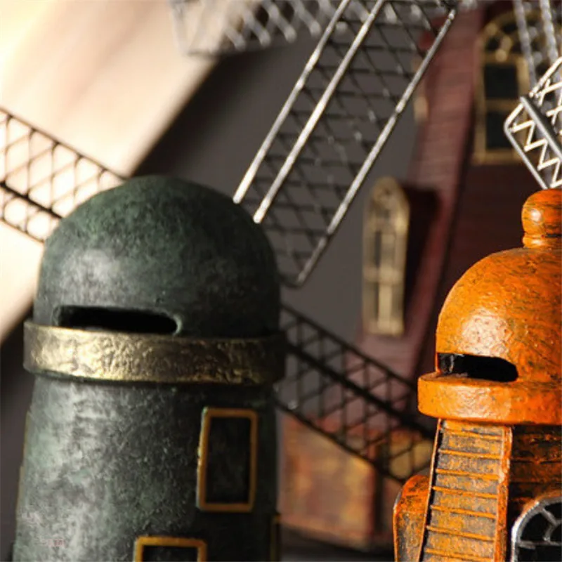 Винтажная полимерная мельница коробка для денег креативная голландская копилка