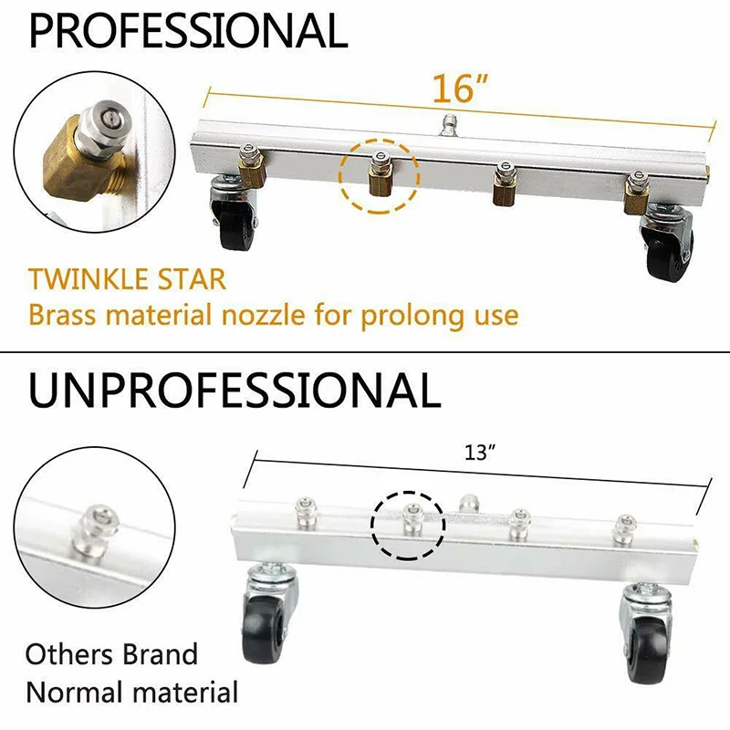 

Pressure Washer Car Undercarriage Cleaner Under Body Chassis Road Cleaning Nozzle Water Broom ADW889