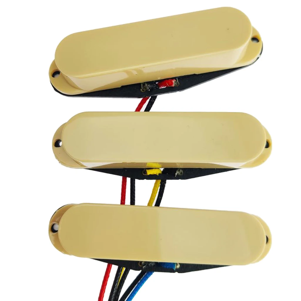 

High Output Guitar Pickup Single Coil Humbucker Pickups Neck Middle Bridge Set for ST Beige