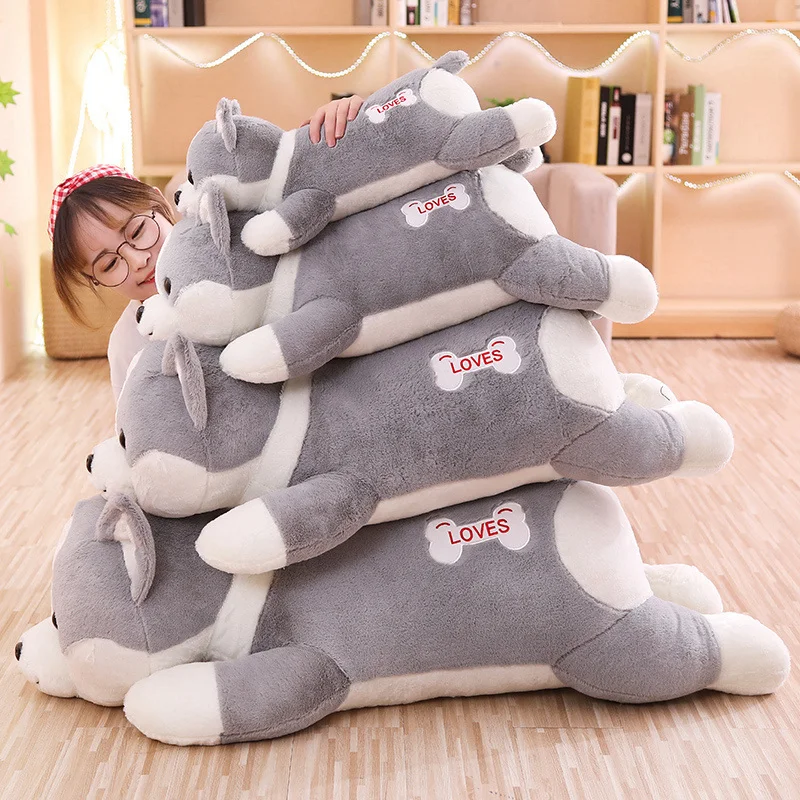 55/95cm Lovely Dog Plush Toy Stuffed Soft Animal Cartoon Pillow Best Gift for Kids Children | Дом и сад