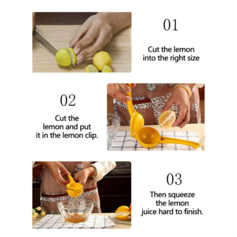 

Aluminum Alloy Manual Lemon Juicer Handle Press Strainer Multifunctional Juicer Lemon Squeezeer Juice Kitchen Gadget