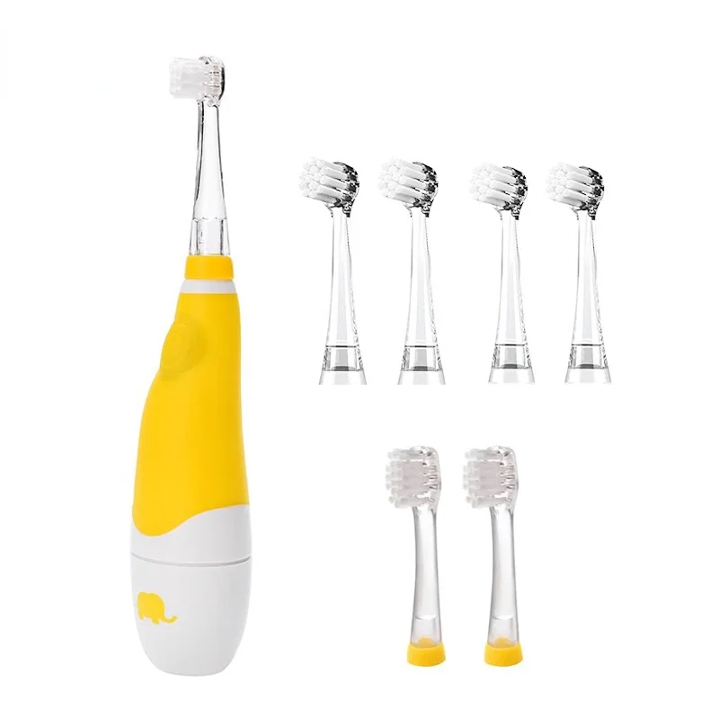 

Детская Ультразвуковая электрическая зубная щетка i3d для детей, с питанием от батареек, со сменными насадками для зубной щетки, зубная щетка