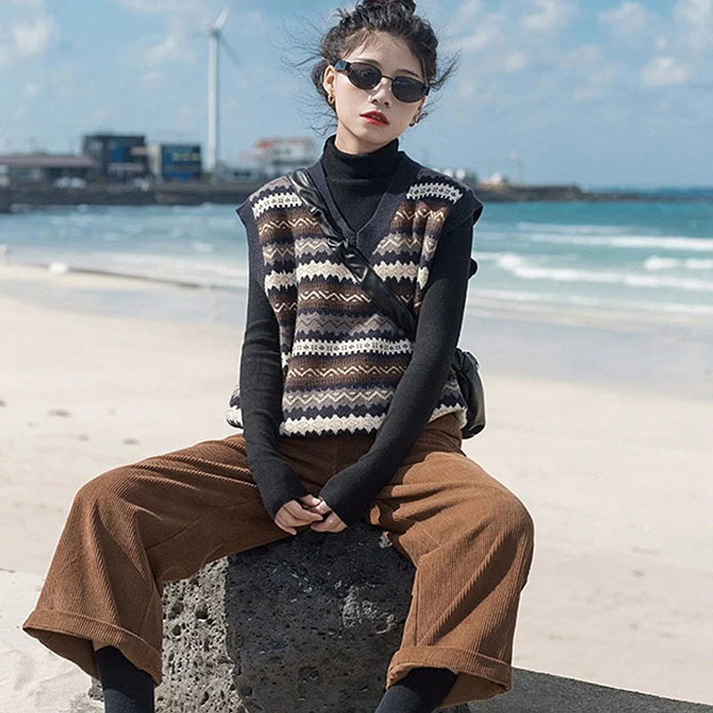 

CMAZ 2021 Autumn Winte Sweater Women Tops Knitted Pullover Korean Style Cardigan Soft Warm Pull Thick Outwear