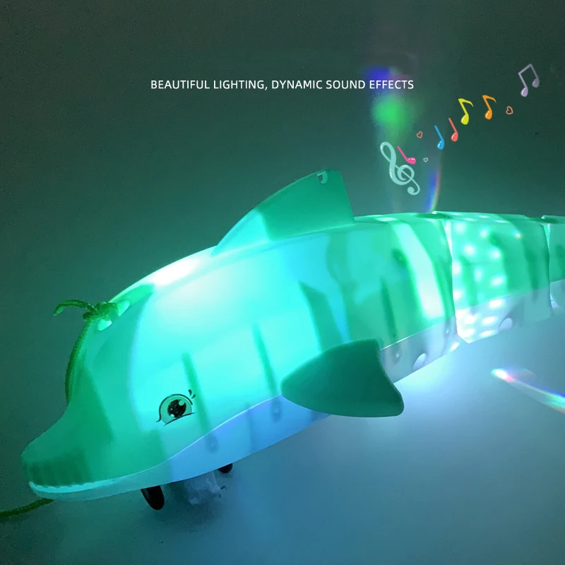 

Electric Children's Toy Leash Dolphin Small Toy Light Music Toy Light and Music Universal Toy Fun Children's Toy