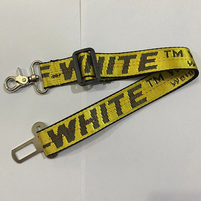 Модный белый автомобильный ремень безопасности для домашних питомцев с зажимом