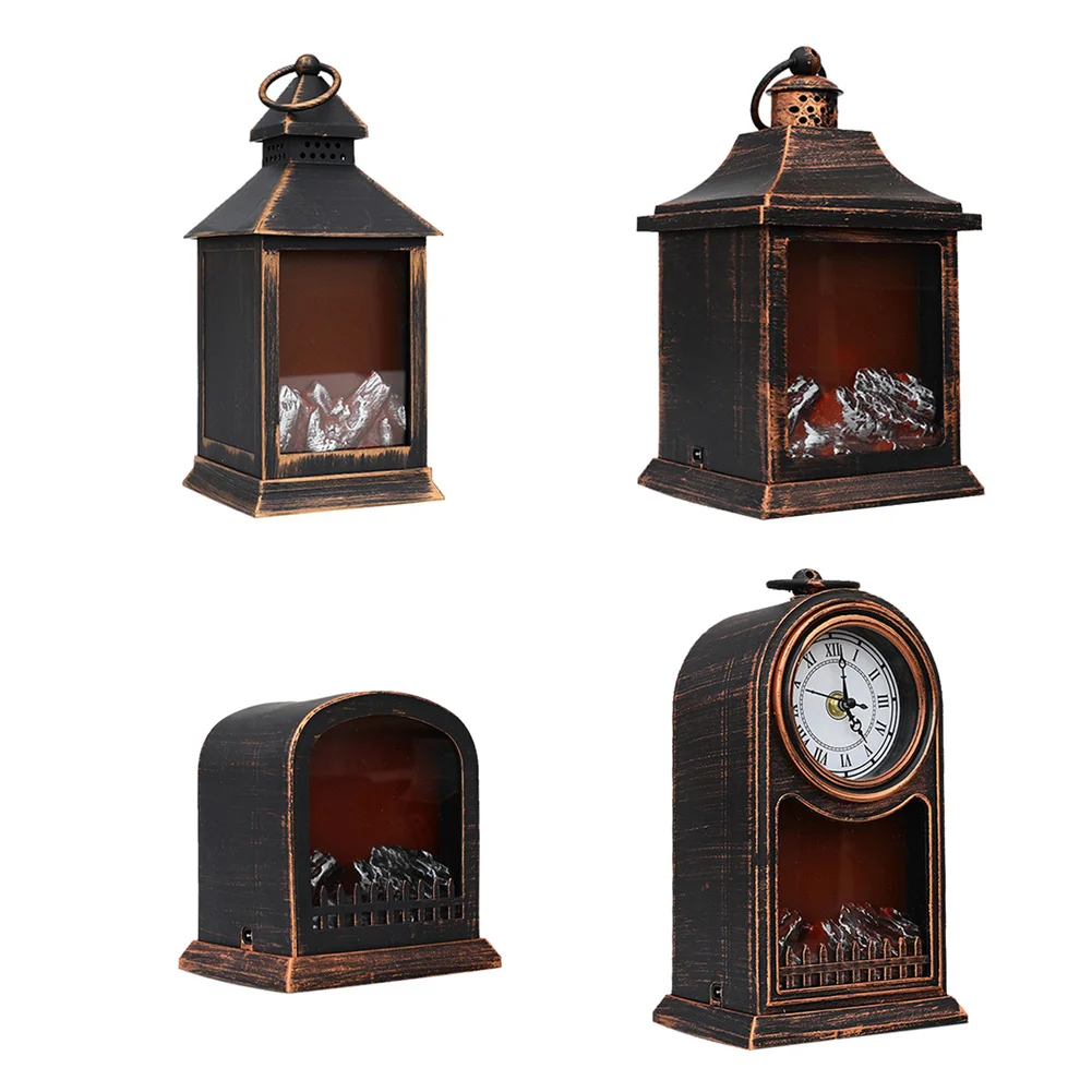 Хэллоуин Портативный масляная лампа Светодиодная с эффектом пламени фонари