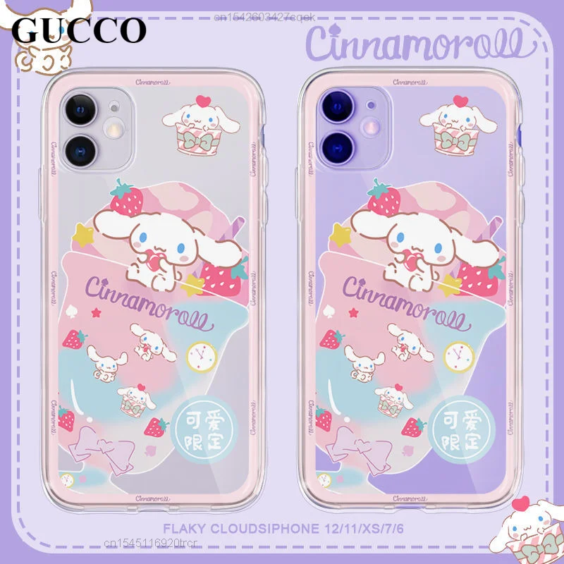 

Sanrio Cinnamoroll милые My Melody iphone чехлы для iPhone 13 11 12 pro max x xs xr se 2020 7 8 plus 6S прозрачный защитный чехол