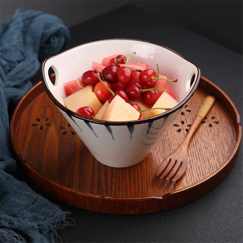 Японский стиль ручная роспись керамическая чаша миска для риса супа бытовая