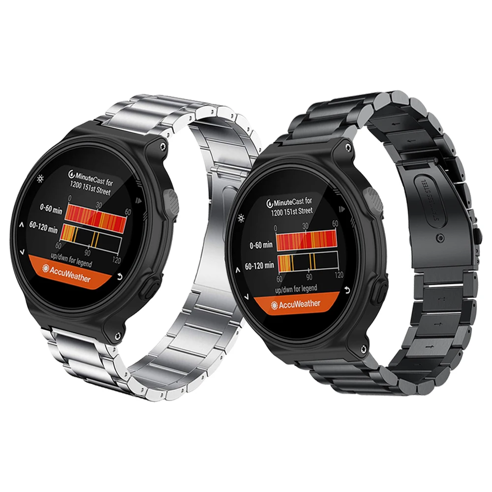 

Классический металлический ремешок для Garmin Forerunner 220, 230, 235, 630, 620, 735XT/подход S20, S5, S6, браслет из нержавеющей стали с ремешком для инструментов