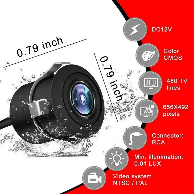 Автомобильная камера заднего вида мини-камера с ночным видением NTSC/PAL |