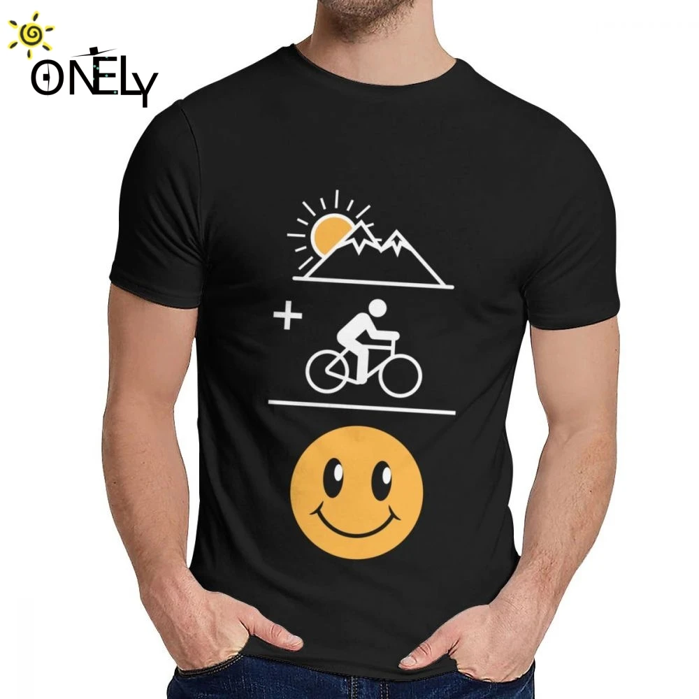 

100% хлопок MTB велосипед улыбка футболка унисекс Новое поступление молодых Стиль! Модное платье с О-образным вырезом топы, футболки