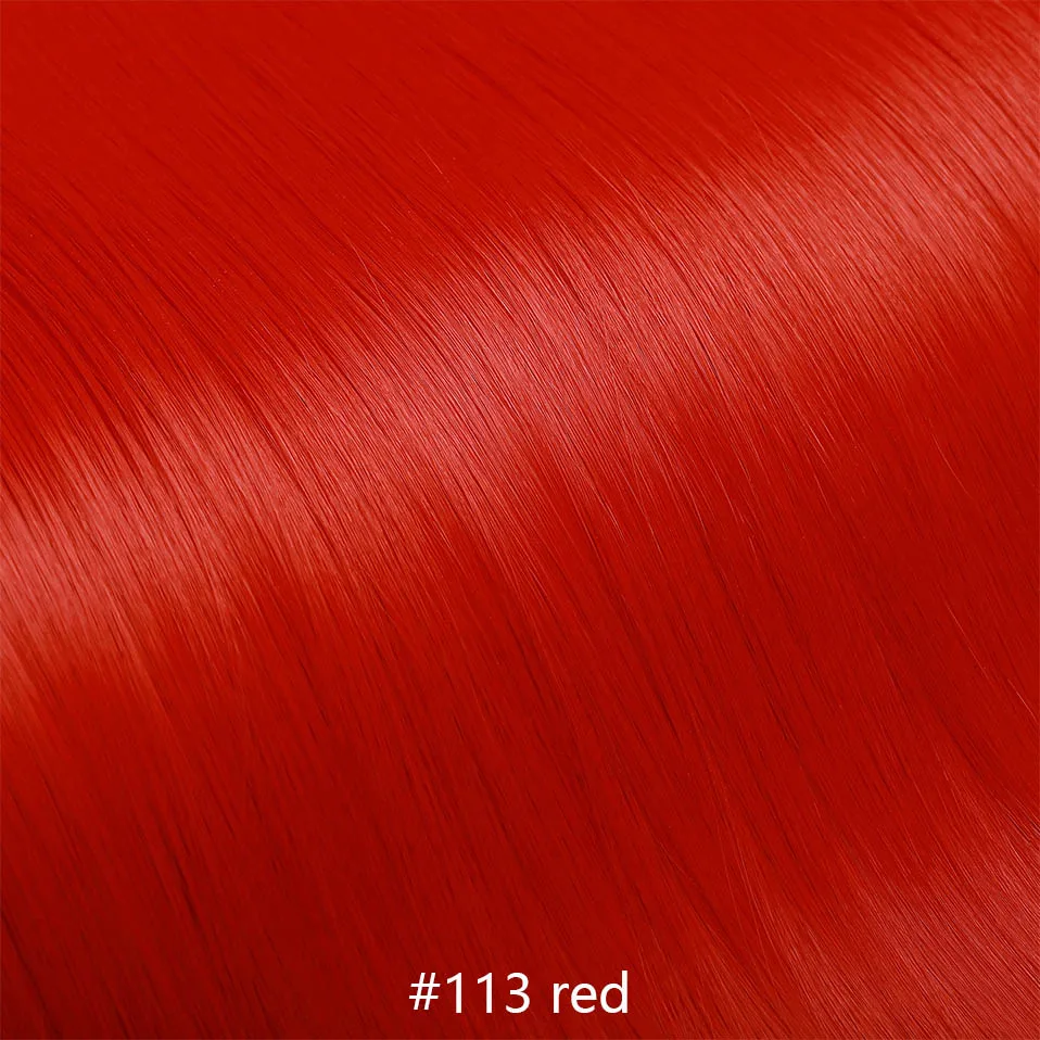bright red SNOILITE 26 дюймов Длинные прямые 5 клипс в одном куске Наращивание волос Синтетические зажимы в высокотемпературном волокне черный коричневый шиньон - Цвет: bright red