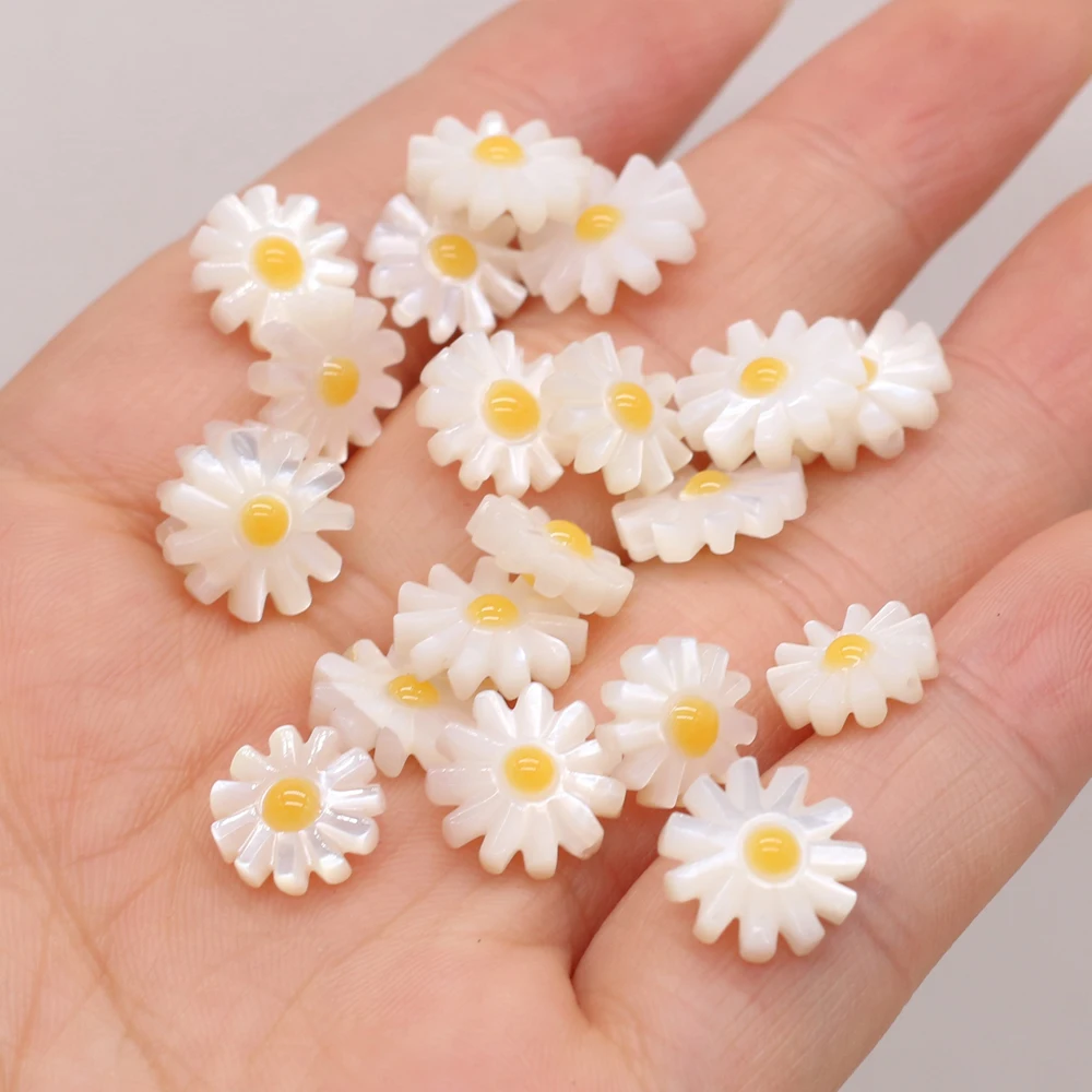 

Sea Water Sun Flower-shaped Mother-of-pearl Shell Pendant Beads Handmade Crafts DIY Necklace Bracelet Jewelry Accessories Making