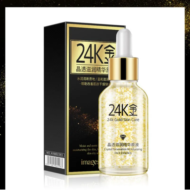 

30ml 24K Gold Clear Crystal Face Serum Hydrating Brightening Moisturizing Oil-Control Serum Anti-Aging Skin Care